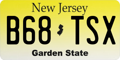 NJ license plate B68TSX