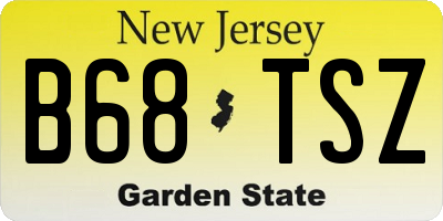 NJ license plate B68TSZ