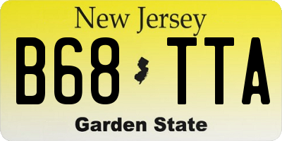 NJ license plate B68TTA