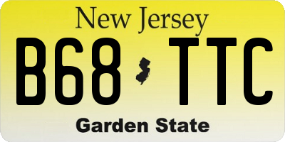 NJ license plate B68TTC