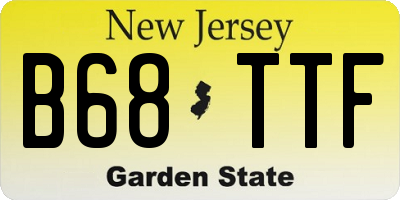 NJ license plate B68TTF