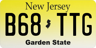 NJ license plate B68TTG
