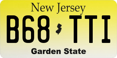 NJ license plate B68TTI