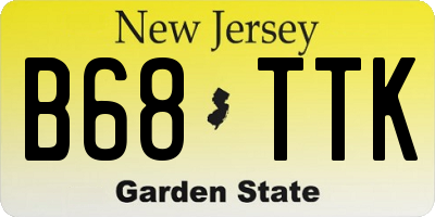 NJ license plate B68TTK