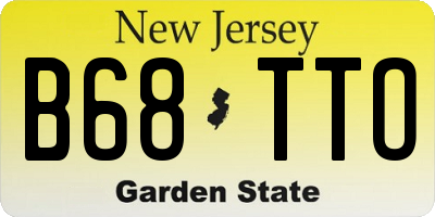 NJ license plate B68TTO