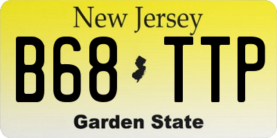NJ license plate B68TTP