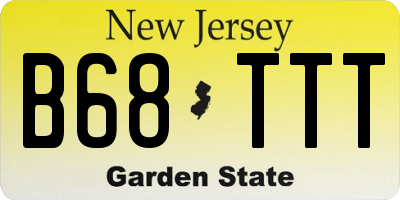 NJ license plate B68TTT
