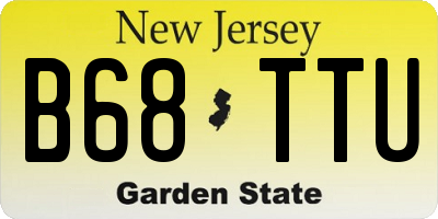 NJ license plate B68TTU