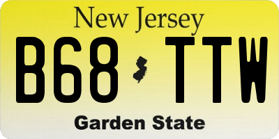 NJ license plate B68TTW