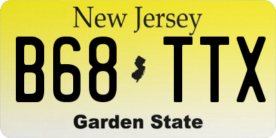 NJ license plate B68TTX