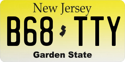 NJ license plate B68TTY