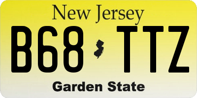 NJ license plate B68TTZ