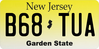 NJ license plate B68TUA