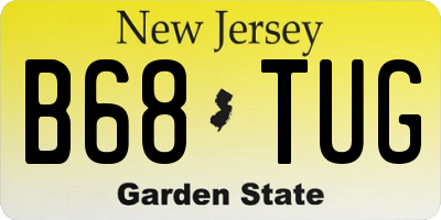 NJ license plate B68TUG