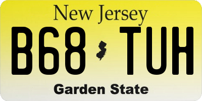 NJ license plate B68TUH