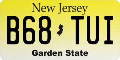 NJ license plate B68TUI