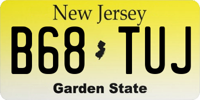 NJ license plate B68TUJ