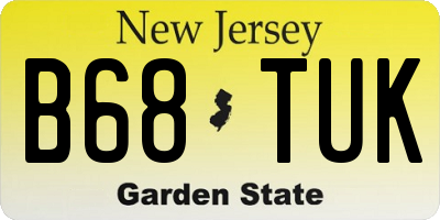NJ license plate B68TUK