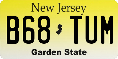 NJ license plate B68TUM
