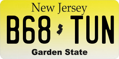 NJ license plate B68TUN