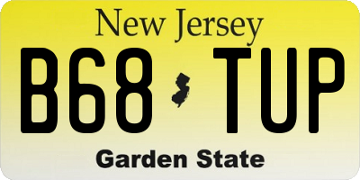 NJ license plate B68TUP