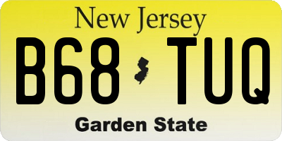 NJ license plate B68TUQ