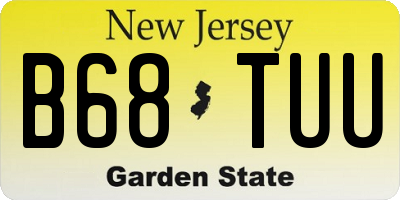 NJ license plate B68TUU