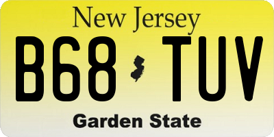 NJ license plate B68TUV