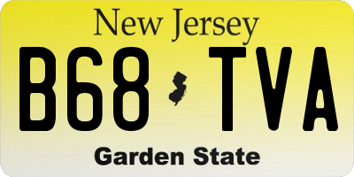 NJ license plate B68TVA