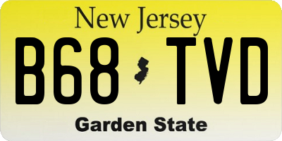 NJ license plate B68TVD