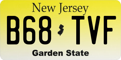 NJ license plate B68TVF