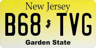 NJ license plate B68TVG