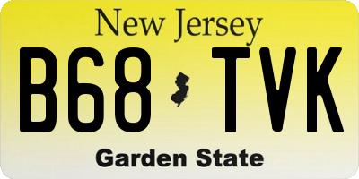 NJ license plate B68TVK