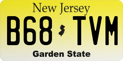 NJ license plate B68TVM