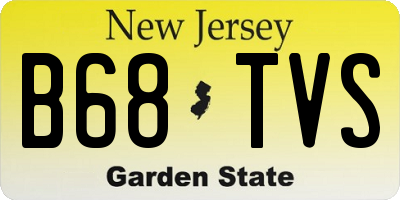 NJ license plate B68TVS