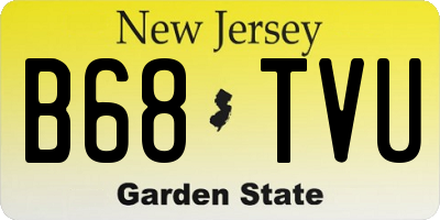 NJ license plate B68TVU