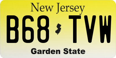 NJ license plate B68TVW