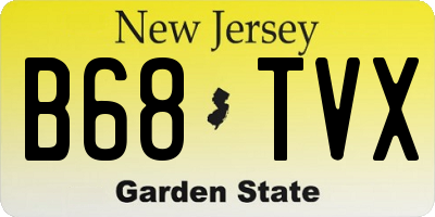 NJ license plate B68TVX