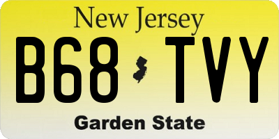 NJ license plate B68TVY