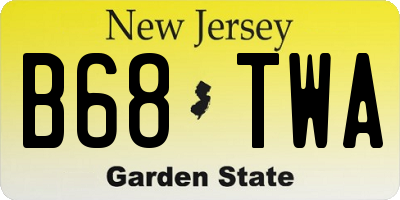 NJ license plate B68TWA