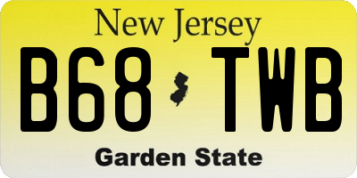NJ license plate B68TWB