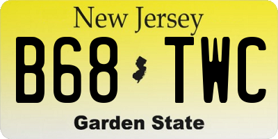 NJ license plate B68TWC
