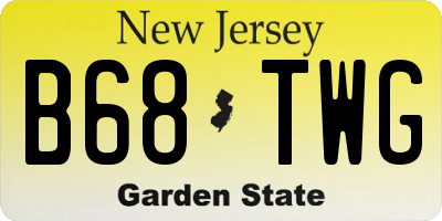 NJ license plate B68TWG