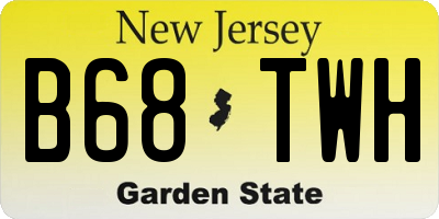 NJ license plate B68TWH