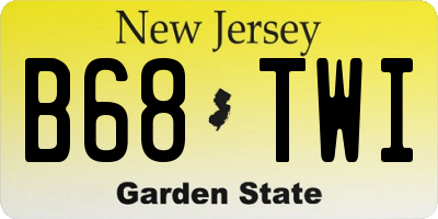 NJ license plate B68TWI