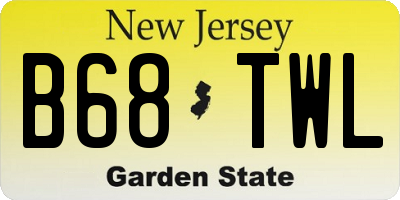 NJ license plate B68TWL
