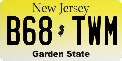NJ license plate B68TWM