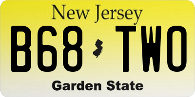 NJ license plate B68TWO