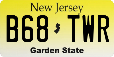 NJ license plate B68TWR