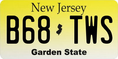 NJ license plate B68TWS